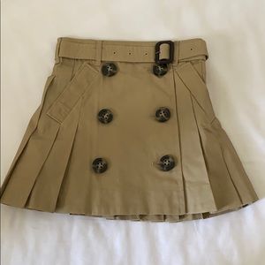 Burberry pleated trench skirt